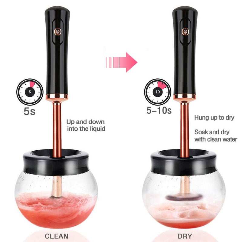 [Australia] - Hangsun Makeup Brush Cleaner and Dryer Machine Electric Cosmetic Make Up Brush Cleaning Tool to Wash Dry in Seconds 