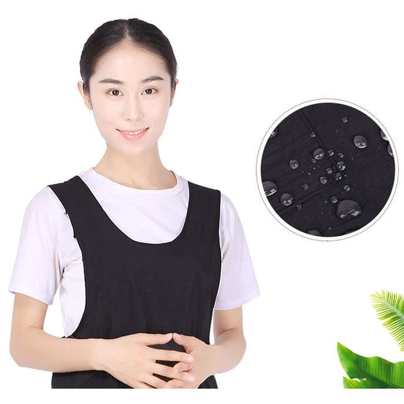 [Australia] - Lurrose 1pc Barber Haircut Styling Apron Professional Waterproof Salon Hair Stylist Apron with Pockets for Salon Hairdresser (Black) 