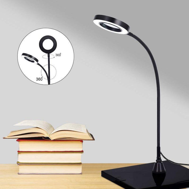 [Australia] - LED 3X Magnifier, Flexible Gooseneck Magnifier Lamp Strong Magnet Base, Can Be Positioned to Hold The Magnifier Where You Want Hands Free 