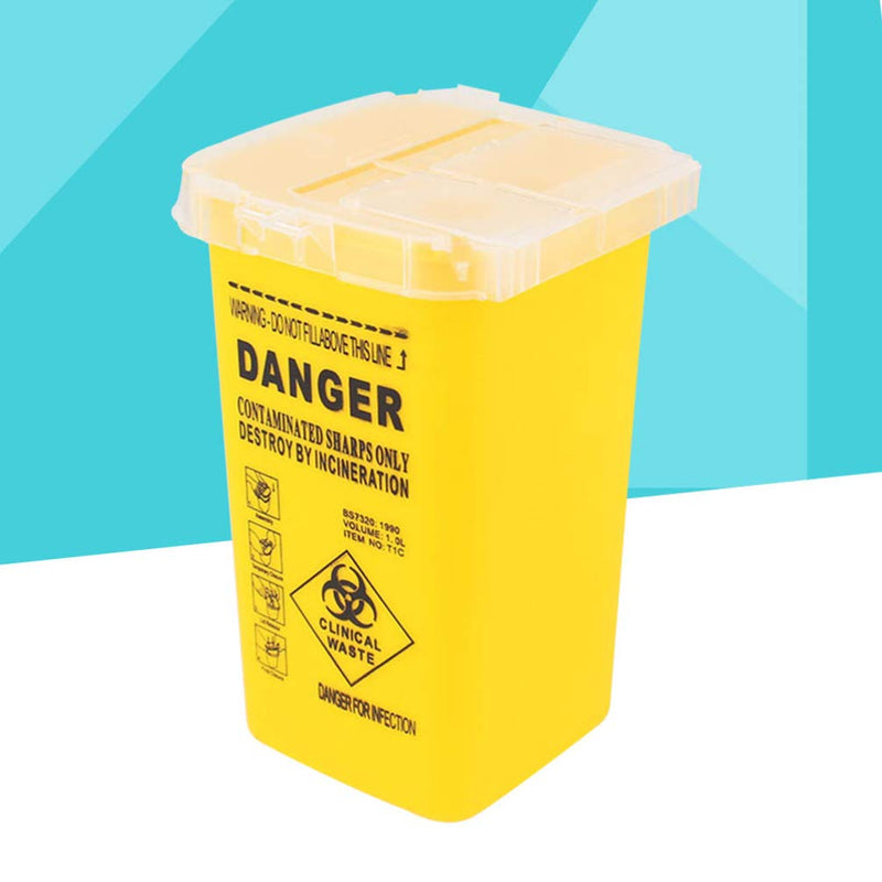 [Australia] - DOITOOL Container Needle Disposal Box Tattoo Medical Disposal Container Sharps Container Waste Box for Tattoo Supplies Yellow 