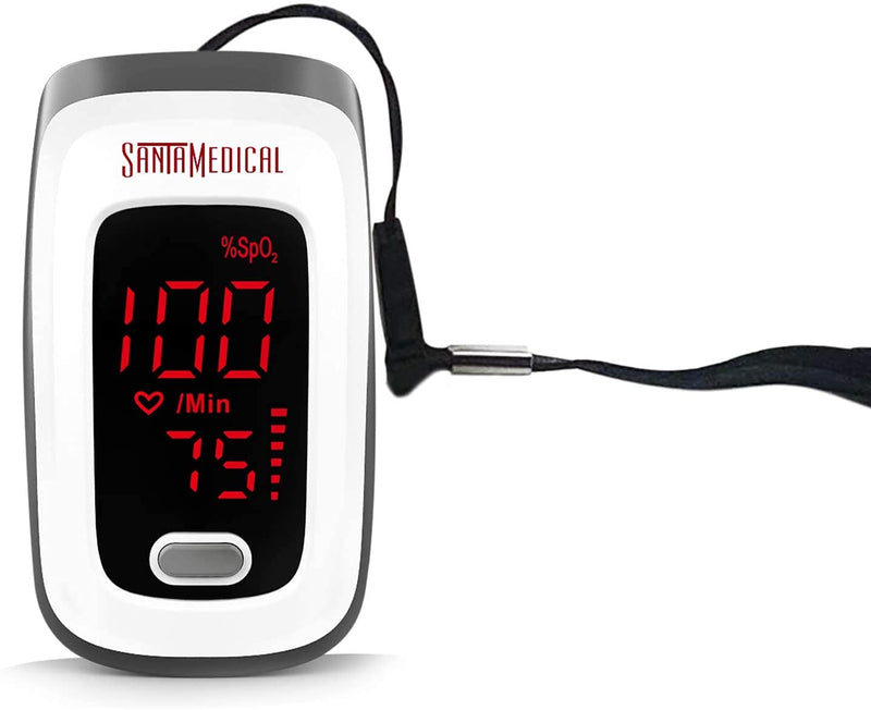 [Australia] - Fingertip Pulse Oximeter, Blood Oxygen Saturation Monitor (SpO2) with Pulse Rate Measurements and Pulse Bar Graph, Portable Digital Reading LED Display, Batteries and Carry Case Included 