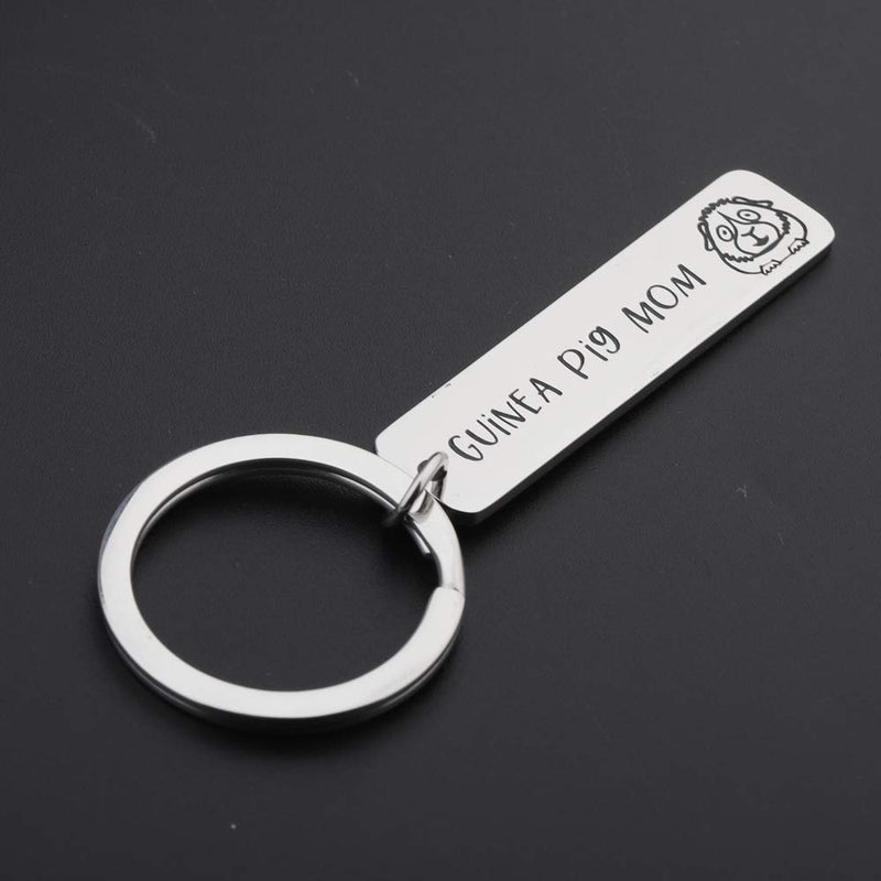 [Australia] - KUIYAI Guinea Pig Mom Keychain Cute Cavy Keyring Funny Guinea Pig Lover Gift Guinea Pig Keychain 