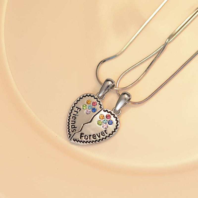 [Australia] - Lanqueen Unicorn Best Friend Necklace BFF Engraved Friendship Jewelry for 2 Friends Sisters Girls Birthday Gifts colorful 