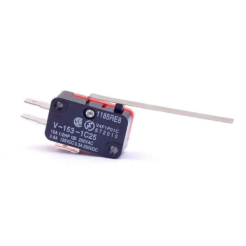 [Australia] - Cylewet 6Pcs V-153-1C25 Micro Limit Switch Long Straight Hinge Lever Arm SPDT Snap Action LOT for Arduino (Pack of 6) CYT1068 