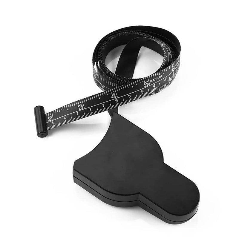 [Australia] - Mcles Body Fat Caliper and Measuring Tape for Body, Body Fat Caliper Set, Retractable Double Scales Rulers for Accurately Measuring BMI Skin Fold Fitness and Weight-Loss, Black 