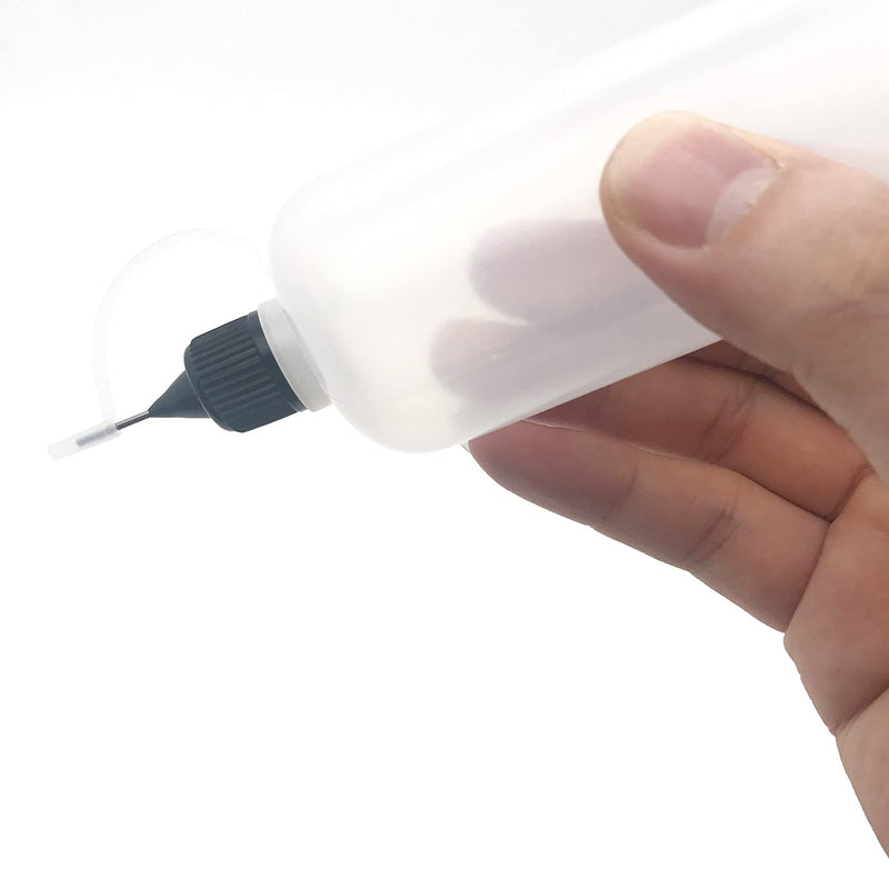 [Australia] - 5 Pcs Precision Tip Applicator Bottles, MYYZMY 4 Ounce Translucent Glue Bottles, with 2 Mini Funnel, 5 Color Lid 