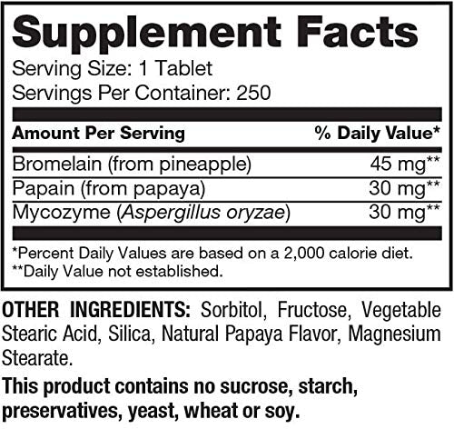 [Australia] - Hi-Health Papaya Pineapple Chewable Tabs (250 Tablets) 