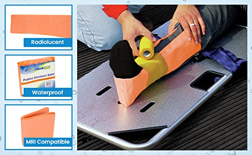 [Australia] - Primacare IS-5218 18" Padded Aluminium Splint for Hands, Legs, Fractured Limbs, Nose, Ankle or Braces, Universal Waterproof Medical Tactical Splints for First Aid and Emergency Support, Orange 
