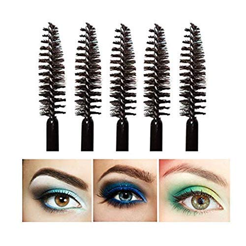 [Australia] - 100 PCS Black Disposable Eyelash Brushes Mascara Wands Eyebrow Castor Oil Brush Makeup Tool 