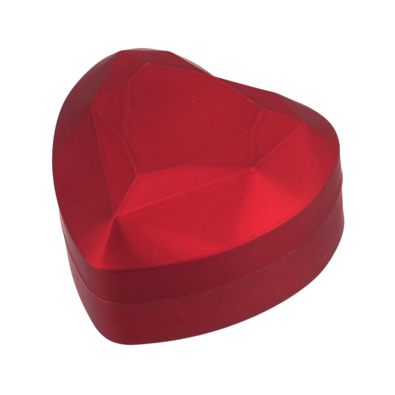 [Australia] - Multifit Heart Shape Velvet Ring Box Jewelry Display Gift Box Case with LED Light for Proposal,Engagement,Wedding(Red) red 