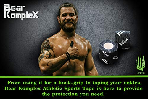 [Australia] - Bear Komplex Athletic Sports Thumb Tape, 4 Pack of Premium Adhesive Wrap, 5 cm Tape, Sweatproof, Breathable, and Non-Slip for Lifting, Crossfit, and Hook Grip, Hypoallergenic and Latex Free (4 Pack) 