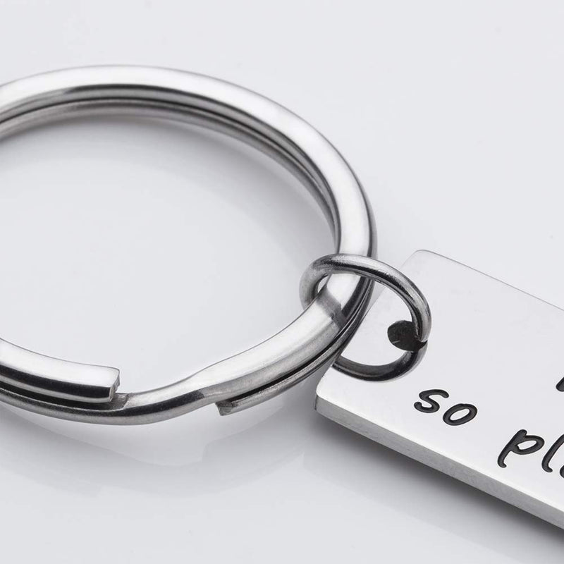 [Australia] - Father's Day Gifts Drive Safe Keychain Boyfriend Gifts for Husband Dad I Love You Gifts Birthday Gifts Key Ring Rectangle Gift New Driver Trucker Gifts for Him Men 