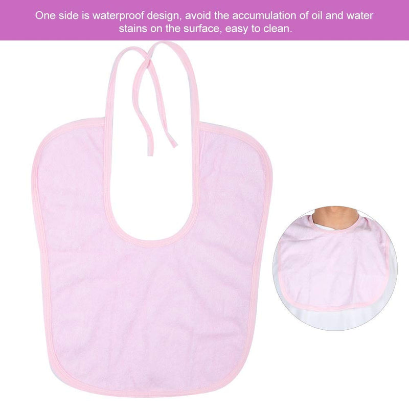 [Australia] - Adult Bibs,Waterproof Adult Elder Mealtime Apron with Adjustable Strap, Washable Dinning Aid Clothes Protector for Elderly, Seniors(Pink-31*42) Pink-31*42 