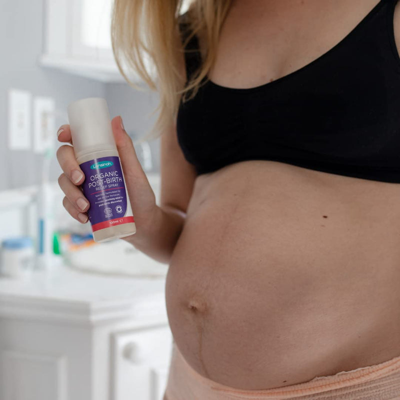 [Australia] - Lansinoh Organic Post-Birth Relief Spray - 100ml Spray Bottle Postnatal Relief Spray for Recovery Natural Ingredients Soothing Formula to Soothe After Birth, Clear, (Pack of 1) 