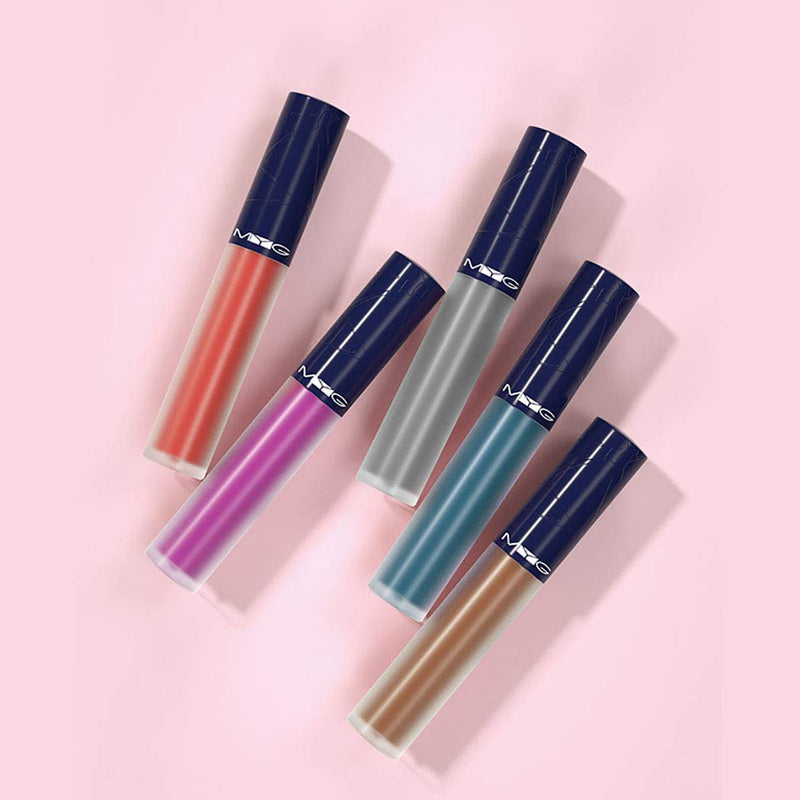 [Australia] - Kisshine Matte Liquid Lipsticks Gothic Lipsgloss Party Colorful Lip Glaze Cosmetics Makeup Gift for Women and Girls Pack of 1 (Purple BF6#) Purple BF6# 