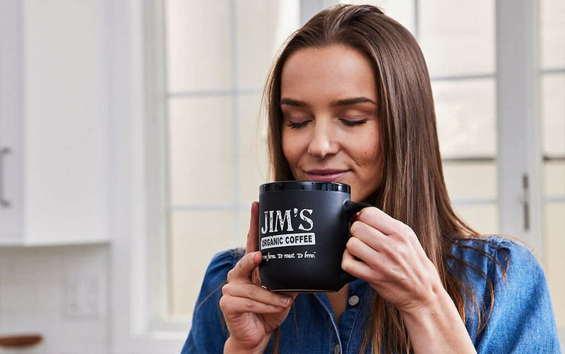 [Australia] - Jim’s Organic Coffee – Hazelnut, All Natural Flavored Blend – Light Roast, Ground Coffee, 12 oz Bag 