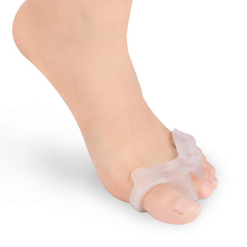 [Australia] - Soft Silicone Gel Toe Separator for Hallux Valgus Bunion Relief Gel Bunion Protectors Suitable for Men or Women 