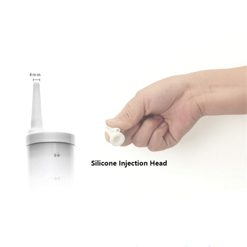 [Australia] - 250ml Syringe Launcher Applicators Lube Tube,Oil Shooter Launcher,Health Care Aid Tools,with Scales Smooth Rounded Tip & Cap Syringe (White) White 