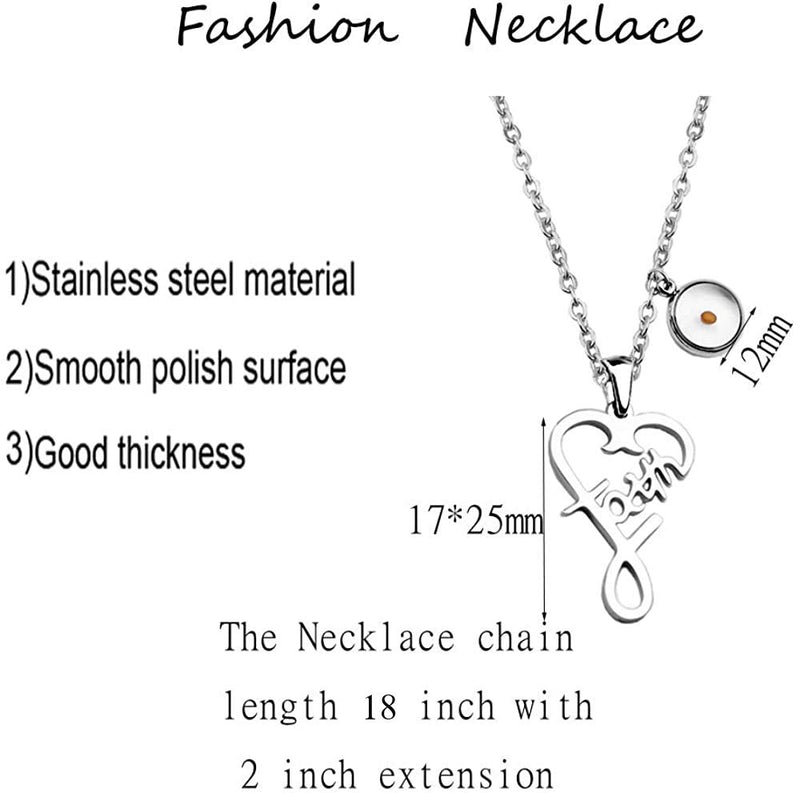 [Australia] - Mustard Seed Faith Love Heart Pendant Necklace Religious Jewelry Gift faith necklace 