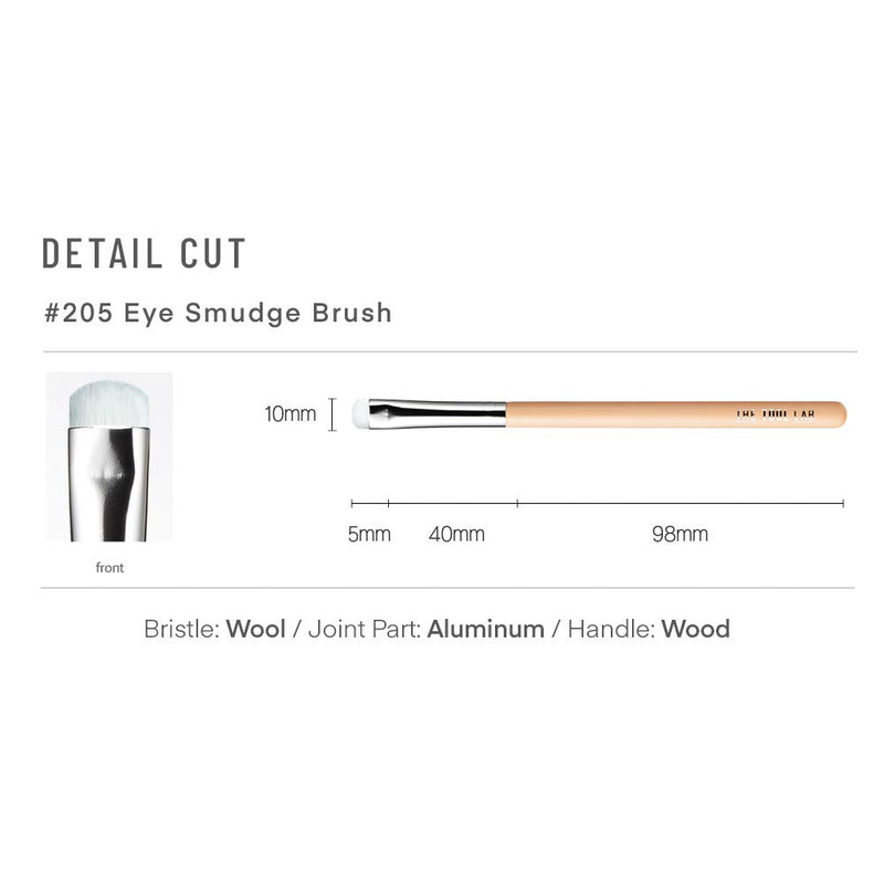 [Australia] - THE TOOL LAB 205 Eye Smudge Brush Makeup Brush-Angled Precision Flat Define Eyeliner Blending Definer for a Stunning Eye Makeup Professional-Premium Quality Natural Hair Bristles Cosmetic 