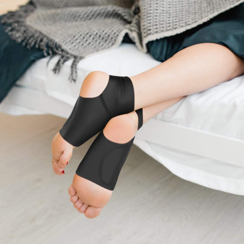 [Australia] - Arch Support Brace, Ankle Sleeve with Arch Support Ankle Protector Wrap with Gel Pads for Plantar Fasciitis, Heel Spurs, Feet Pain, Flat Arches Pain Relief, Fits Men and Women(1 Pair) 