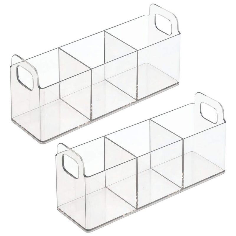 [Australia] - mDesign Cosmetic Vanity Catch-All Organizer to Hold Makeup Products - Pack of 2, Clear 