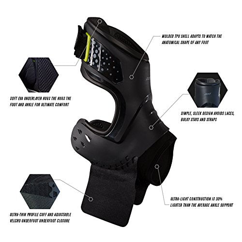 [Australia] - DonJoy Performance POD Ankle Brace, Best Support for Stability, Ankle Sprain, Roll, Strains for Football, Soccer, Basketball, Lacrosse, Volleyball X-Small Left Foot White 