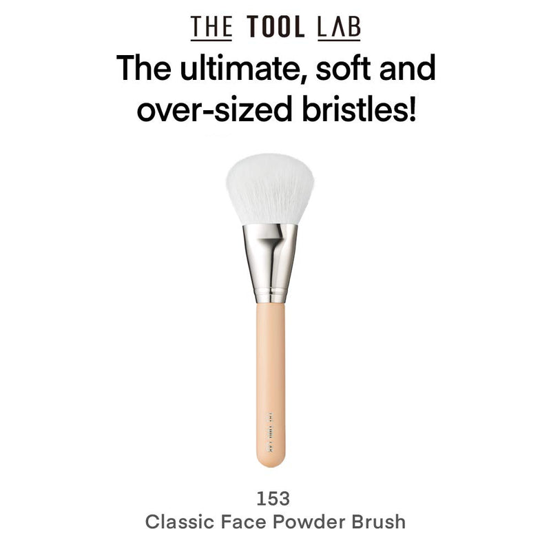 [Australia] - THE TOOL LAB 153 Classic Face Powder Brush -Powder Contouring Blush Brush Premium Makeup -Premium Quality Natural Hair Bristles Cosmetic 