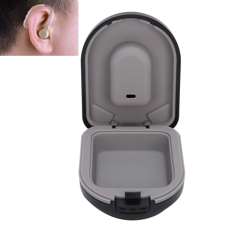 [Australia] - Semiter Summer gift Waterproof Hearing Aid Storage Case, Black Hearing Aid Case, Hearing Aid Storage Drop Resistance Store Hearing Aids for Behind?the?Ear Hearing Aid 