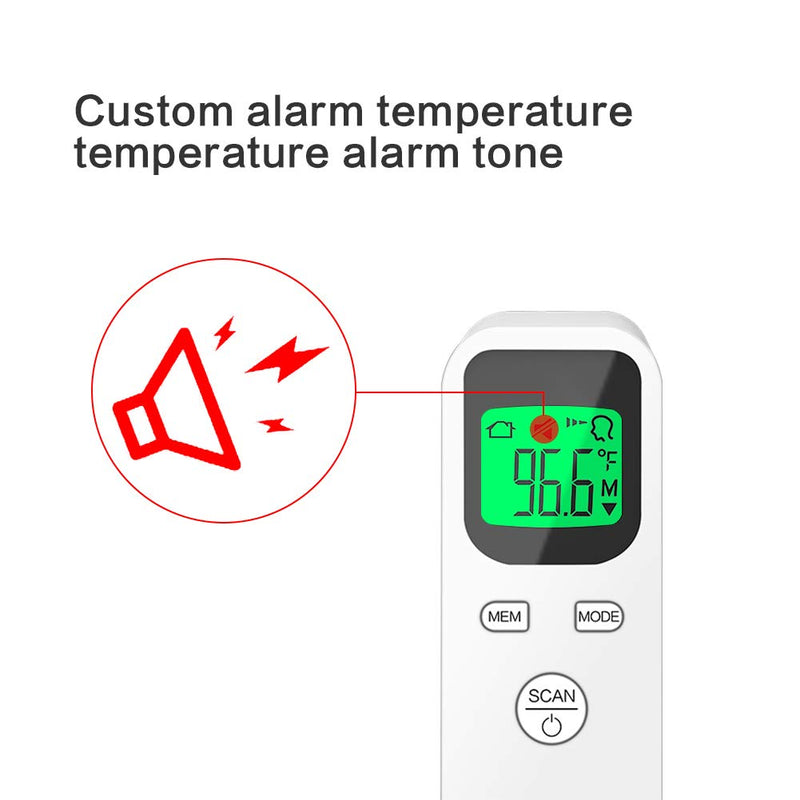 [Australia] - ULBRE Forehead Thermometer for Adults and Kids, No Touch Digital Infrared Thermometer Temperature Gun, Accurate Instant Reading Fever Alarm 20sets Memory 