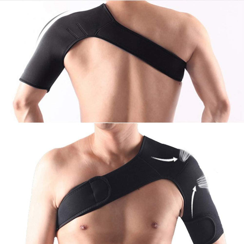 [Australia] - New Adjustable Elastic Shoulder Support Brace for Women and Men,Adjustable Shoulder Strap Compression Sleeves,Comfortable Breathable Neoprene,Back Protector Back Posture Corrector Strap S: 99-154 Pound Right 