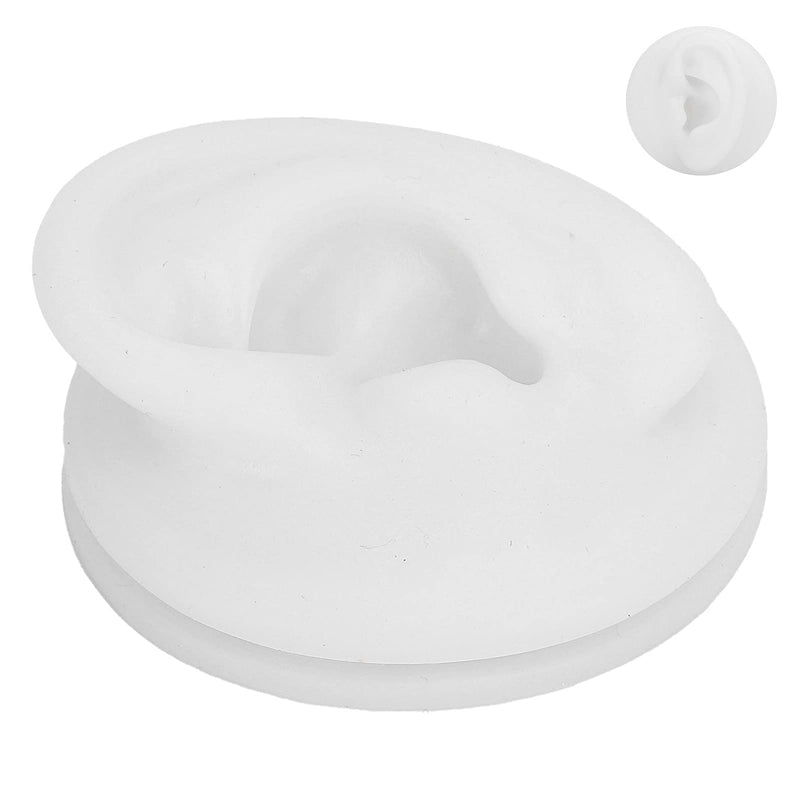 [Australia] - Ear Model Soft Silicone, Silicone Ear Model Ear Acupuncture Practice Model, Reusable Simulation Ear Display Model, White (Left) Left 