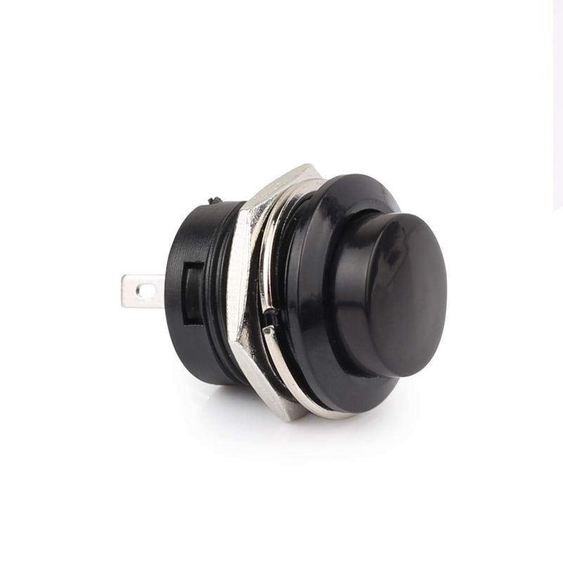 [Australia] - Clyxgs Momentary Push Button Switch No Lock SPST Mini Push Button Round Switchs AC 250V / 3A AC125V / 6A Black Red Cap 20PCS Red & Black Cap 