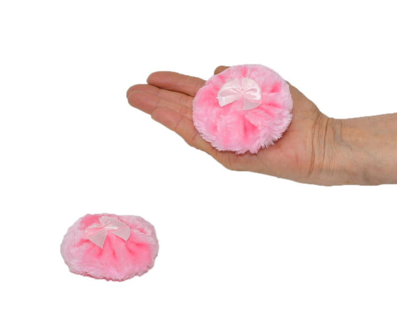 [Australia] - Home-X Soft Fluffy 3.5 Inch Powder Puff. Set of 2. Pink 