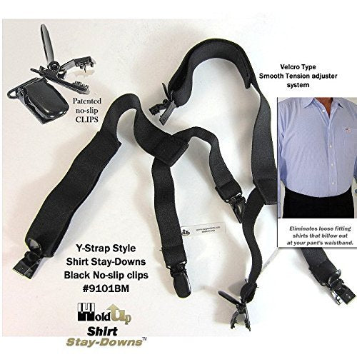 [Australia] - Hold-Ups Stay-downs Dress Shirt Stays Y-style with Patented No-slip metal Clips 