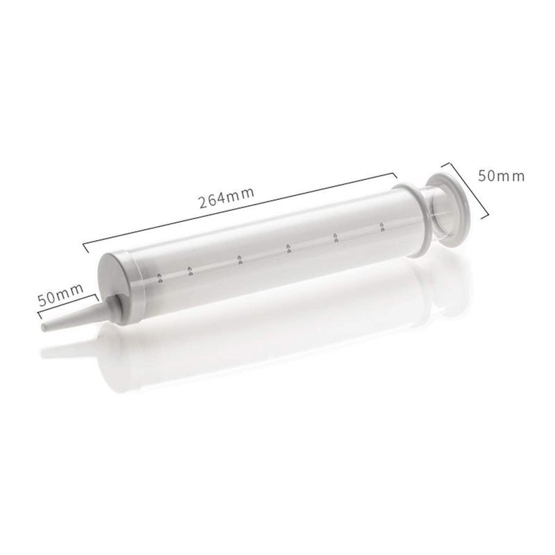 [Australia] - 250ml Syringe Launcher Applicators Lube Tube,Oil Shooter Launcher,Health Care Aid Tools,with Scales Smooth Rounded Tip & Cap Syringe (White) White 