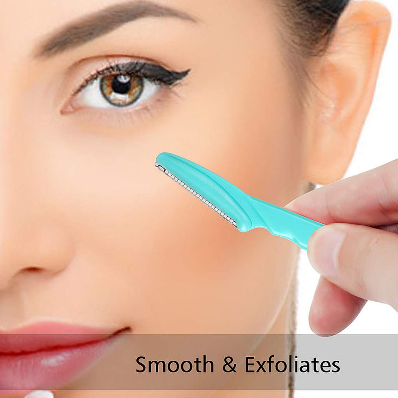 [Australia] - 15 Pieces Eyebrow Razors Eyebrow Trimmer Portable Facial Hair Remover with Precision Cover for Women and Men 