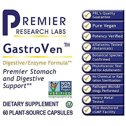 [Australia] - Premier Research GastroVen, Premier Stomach and Digestive Support, Dietary Supplement, 60 Plant-Source Capsules 