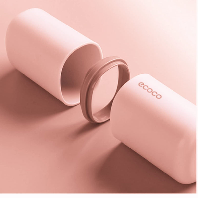 [Australia] - Meiyijia Travel Toothbrush Holder, Toothpaste Holder, Portable, Dustproof, Antibacterial, Toothbrush Case for Travel, Family, Camping, School Pink/1 