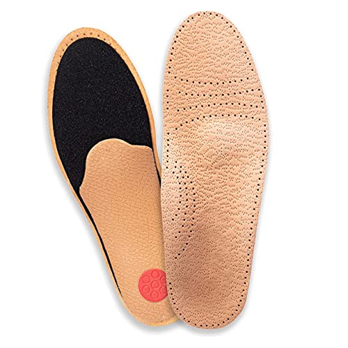 [Australia] - Leather Shoe Insoles with Orthotic Footbed I Insoles with Arch Support and Heel Cushion for Men and Women (UK 9 / 43 EU) 9 UK / 43 EU / 29 cm 