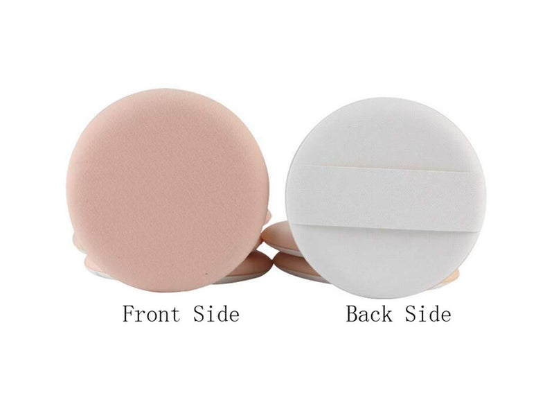 [Australia] - 7Pcs Skin Color 5.5cm/2.2inch Round Shaped Wet and Dry Dual-Use Sponge Air Cushion Foundation Puff with Clear Box Cosmetic Makeup Loose Powder Applicator BB Cream Flutter Painter Blender for Makeup 