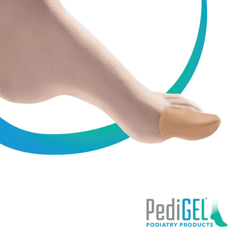 [Australia] - PediGel® - Medically Approved Polymer Gel Lined Digital Cap, Toe Protection and Relief from Corns - 4 Units - Medium 4 Count (Pack of 1) 