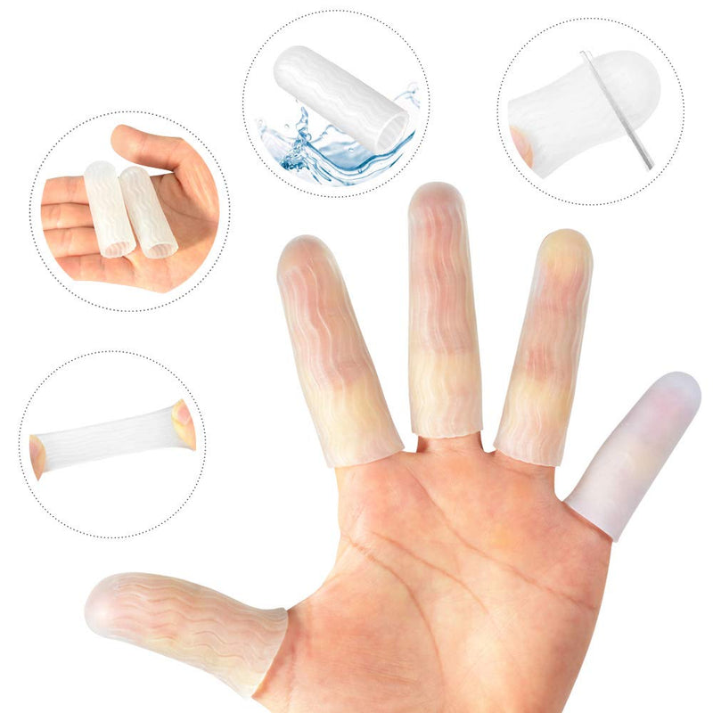 [Australia] - HioIoiH 10 Pack Silicone Finger Protectors,For Woman,Gel Finger Cots & Protector,Relief from Pain of Finger Tips Cracked, Arthritis 