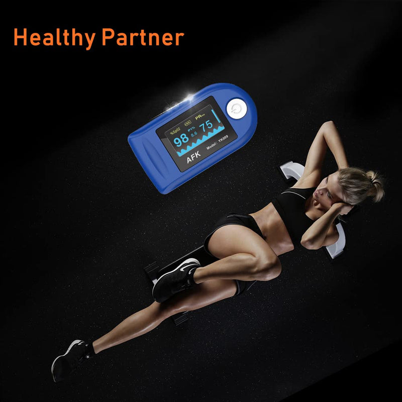 [Australia] - iNurse Pulse oximeter fingertip, Blood Oxygen Saturation Monitor , Portable Blood Oxygen Saturation Monitor for Heart Rate and SpO2 Level （BLUE)） 