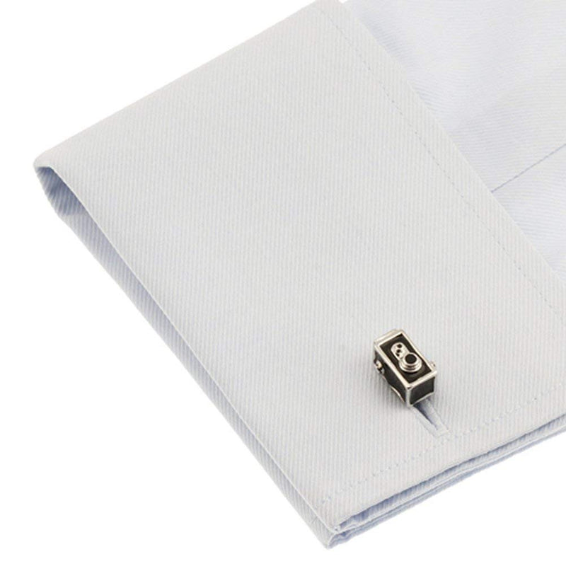 [Australia] - 3D Vintage 2 Holes Box Camera Cuff Links Film Photography Cufflinks 