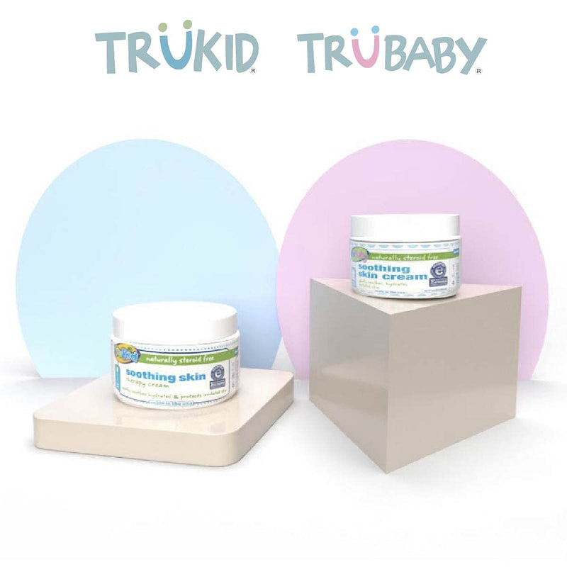 [Australia] - TruBaby Soothing Skin (Eczema) Cream for Baby, Relieves & Protects Dry, Itchy Skin, Safe for Sensitive Skin, Hydration and Moisturizing Cream for Babies, Unscented, All Natural Ingredients (12 fl oz) 12 Fl Oz (Pack of 1) 