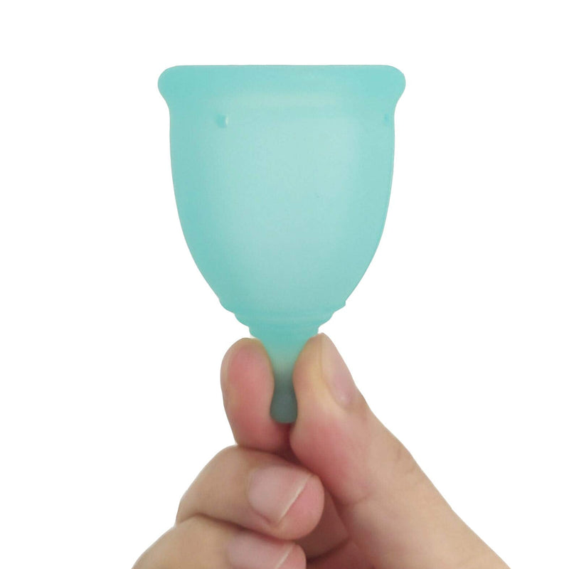 [Australia] - Croing 4pcs Menstrual Cup with 1 pc Sterilize Cup,Menstrual Cup Holder, Storing Period Cup(Blue and White) 