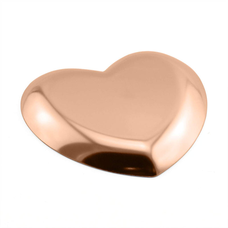 [Australia] - JCBIZ 1 Piece Rose Gold Luxurious Metal Storage Tray Heart Shaped Jewelry Display Tray Home Decoration Serving Plate Craft For Table Organizer 