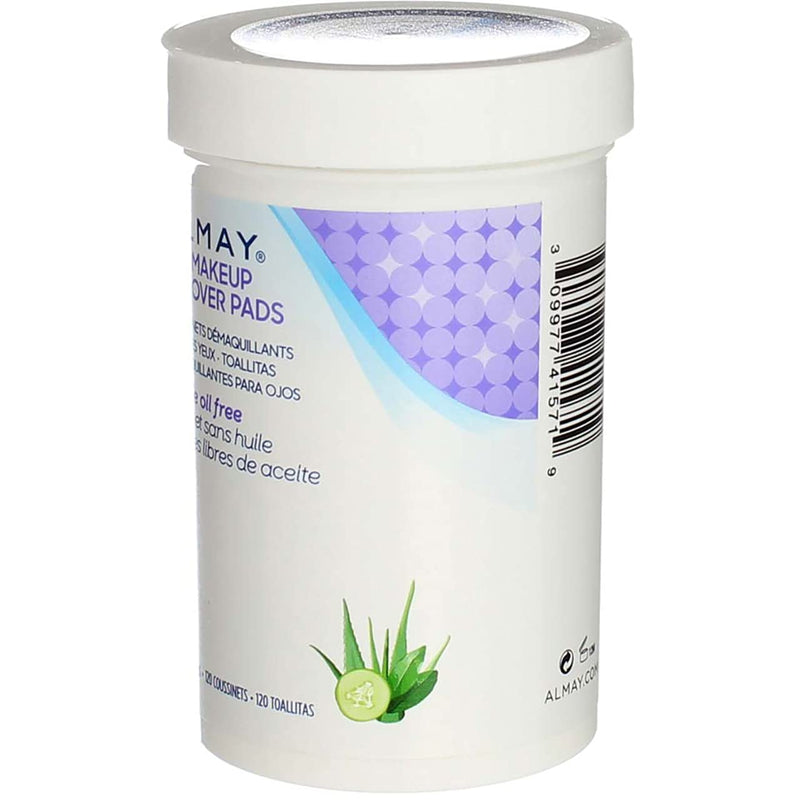 [Australia] - Almay Oil Free Gentle Eye Makeup Remover Pads, 120 Count (Pack of 3) 