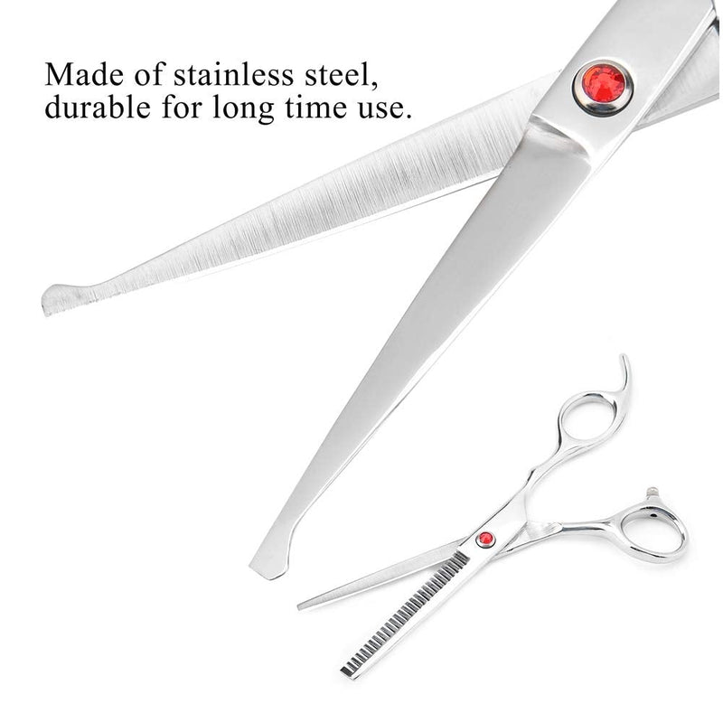 [Australia] - Professional Hair Cutting Thining Scissors Set Round Head Shears Baby Hairdressing Scissors Set for Baby Kids (Red) Red 